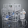 Modern Chromatography System Science Laboratory Chromatography System 3d model