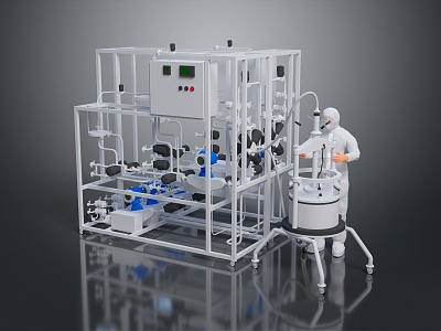 Modern Chromatography System Science Laboratory Chromatography System 3d model