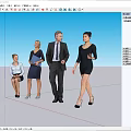Group of Diverse Professionals in Formal Attire with Standing Sitting and Different Poses