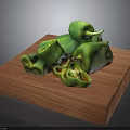 Fresh Whole and Sliced Green Peppers on a Wooden Board