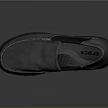 Gray Casual Slip On Shoes With Canvas Material And Black Sole Design