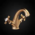 Elegant Gold And Silver Faucets With Cross Handles Classic Design For Home Bathroom And Kitchen