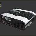 Modern Computer Projector With Multiple Ports Front Panel Display And Ventilation Grilles 3d model