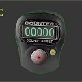 Black Portable Digital Electronic Counter With 00000 Display And Reset Button