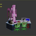 Advanced Precision Medical Laboratory Equipment With Workbench Monitors And Chairs