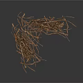 Natural Dried Arbor Branches Featuring Rustic Twisted Texture For Decorative Use 3d model