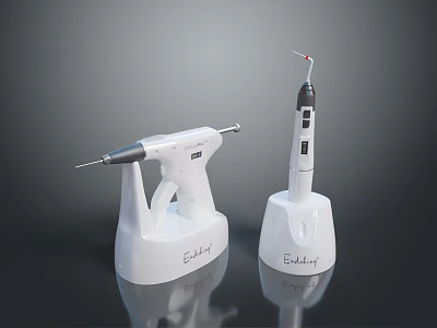 EndoArt Professional White Dental Instruments With Ergonomic Design For Clinical Use 3d model