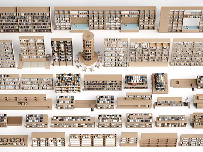 Various Display Shelves with Multi Tiered Structures and Modular Designs for Retail Stores 3d model