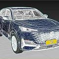 Blue Mid Size SUV With Panoramic Sunroof And Sleek Design