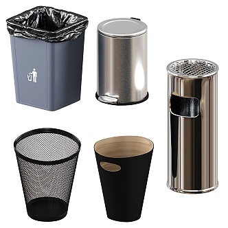 Modern trash can 3d model