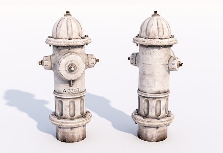 Modern Fire Hydrant Outdoor Roadside Old Fire Hydrant 3d model