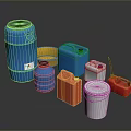Colorful Household Plastic Containers with Various Sizes and Types for Daily Storage