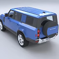 Blue SUV Vehicle With Modern Exterior Design Shiny Bodywork Silver Alloy Wheels And Front Grille