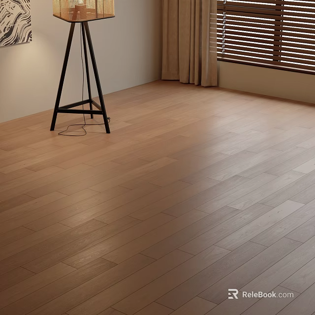 Light Filled Room With Wooden Flooring And Minimalist Decor 3d model 