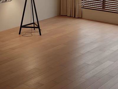 Light Filled Room With Wooden Flooring And Minimalist Decor 3d model