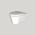 Modern Wall Mounted White Toilet With Sleek Ceramic Design For Bathroom