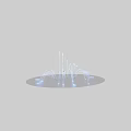 Elegant Water Fountain Architecture With Multiple Jets And Splashing Water Features