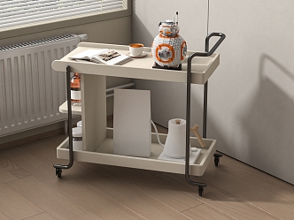 Modern trolley shelf floor type 3d model