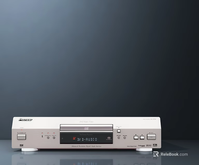Silver Audio CD Player Component With Sleek Design And Digital Display Panel 3d model 