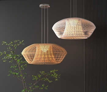 Special-shaped art chandelier 3d model