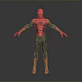 Spider Man Action Figure In Red And Black Costume With Arms Outstretched