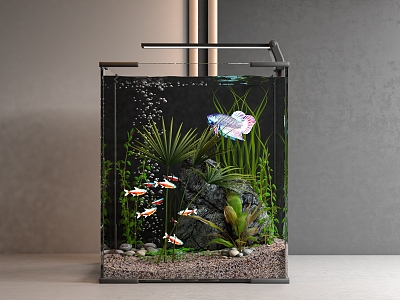 Modern fish tank embedded fish tank fish tank cabinet model