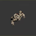 Game Movie Character With White Mechanical Armor Red Core Standing In Battle Pose