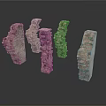 Rough Stone Ruin Fragments As Architectural Decorative Elements 3d model