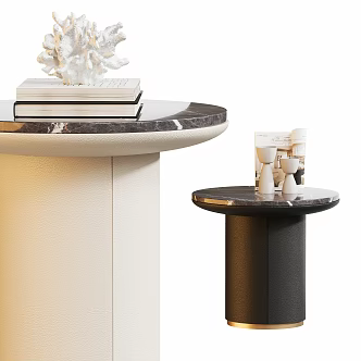 Modern Light Luxury Round Corner Side Table 3d model