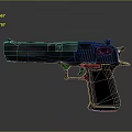 Modern Metal Pistol With Textured Grip And Sleek Body On Reflective Surface