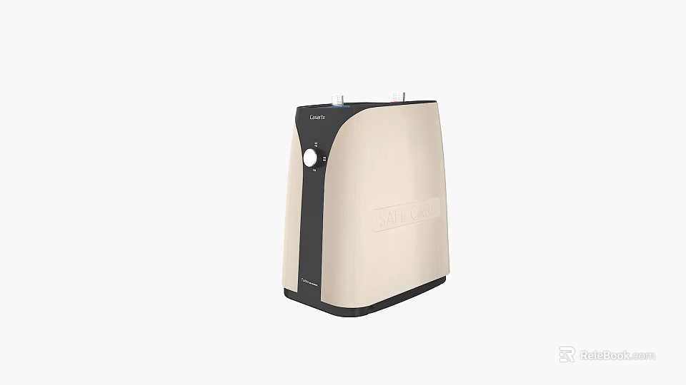 Modern Beige And Black Daily Use Electrical Appliance With Control Knob And Compact Design For Home 3d model 