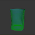 Blue Transparent Glass Cup With Curved Design For Daily Home Use