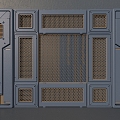 Science and technology wall panel 3d model