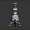 Multi Layer Scientific Equipment With Green White Light Blue Components And Metal Stand
