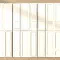 Modern White Wall Paneling Featuring Various Decorative Panel Designs For Home Interior 3d model