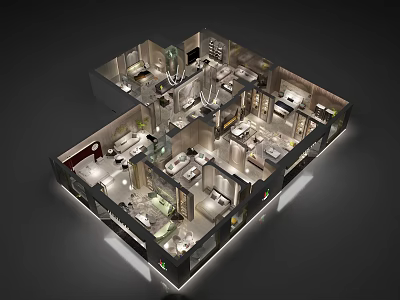 High End Modern Sofa And Coffee Table Set For Upscale Residential Full House Interior Design 3d model