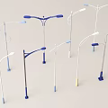Various Modern Outdoor Lights With Blue And White Designs For Street Use
