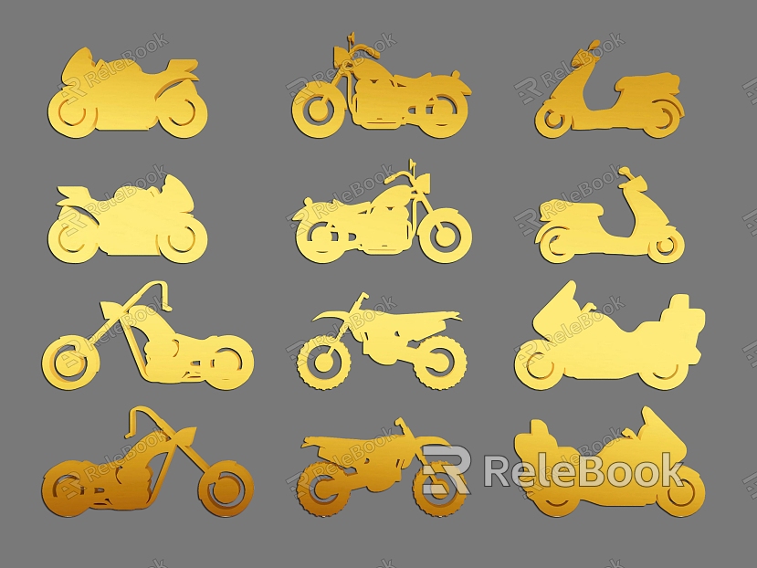 Motorcycle Motorcycle Cartoon Motorcycle Vector Motorcycle Material Motorcycle Silhouette Elements model