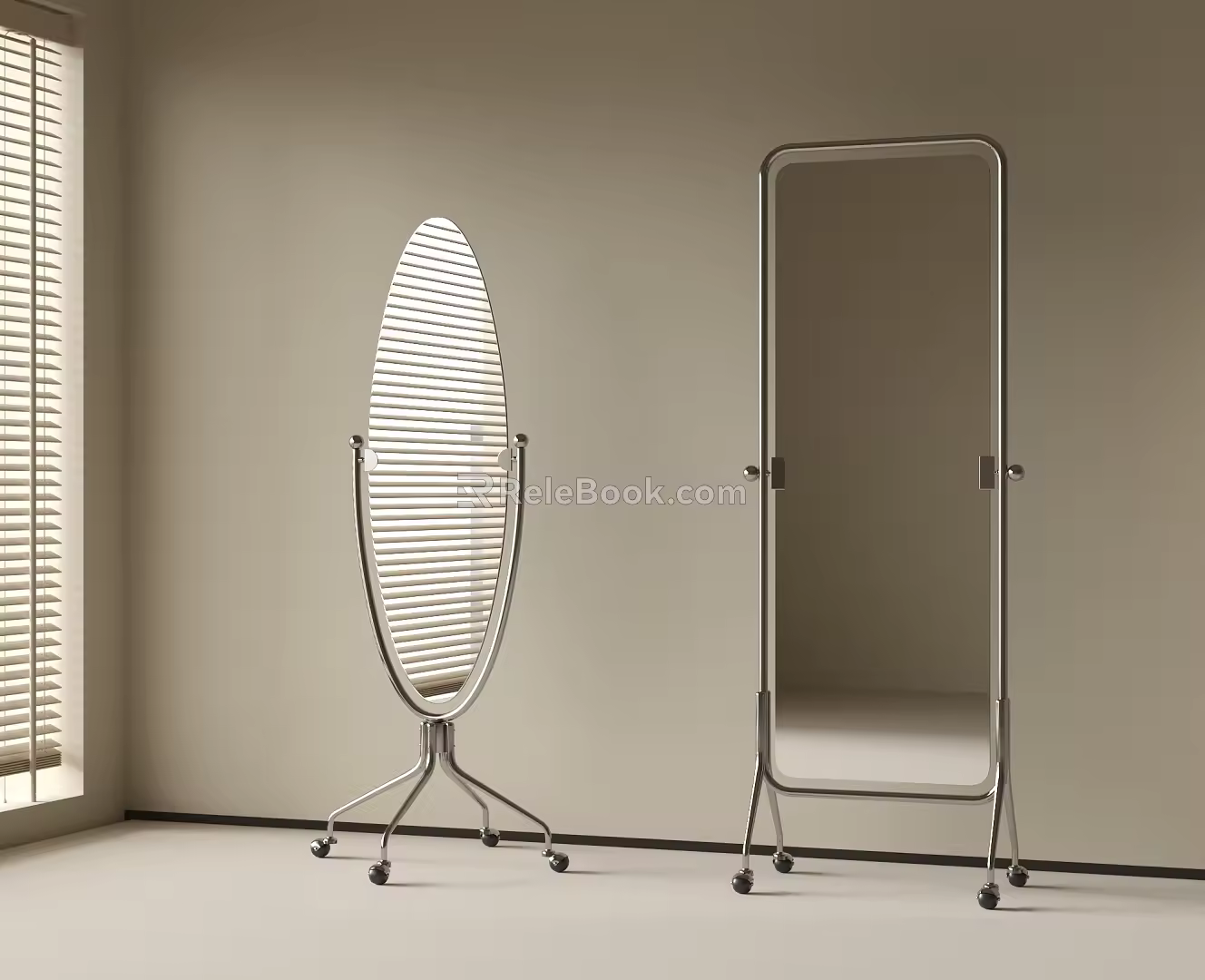 Modern medieval mirror Dressed mirror Full-length mirror Floor mirror 3d model