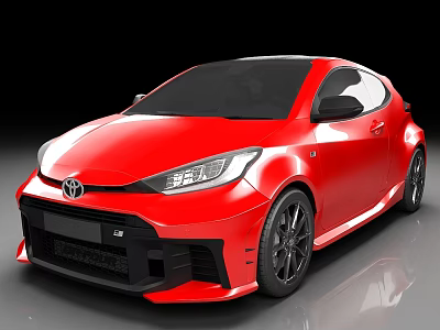 Red Toyota Sports Car With Sleek Body Black Wheels And Modern Front Design 3d model