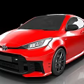 Red Toyota Sports Car With Sleek Body Black Wheels And Modern Front Design