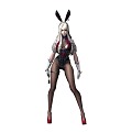 Bunny girl with animated bunny girl 3d model