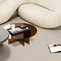 Modern sofa coffee table combination 3d model