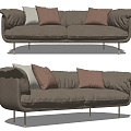 Leather double sofa Modern double sofa 3d model