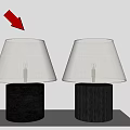The ancient solid wood table lamp 3d model