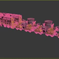 Santa Fe Train with Multiple Tank Cars and Yellow Black Exterior