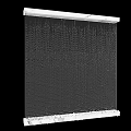 Decorative Transparent Water Curtain Garden Ornament With Vertical Flow And White Frame