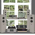 Modern audio sound combination 3d model
