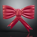 Red Satin Bow Fashion Accessory for Women Clothing Decoration