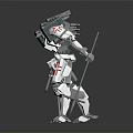 Modern Robot Warrior Mechanical Combat Police Mechanical Armor 3d model
